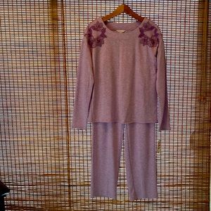 Charter Club PJ’s, size small, 2 piece, purple, embroidered front shoulder